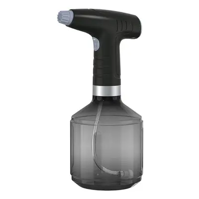 (Black Grey) Electric Sprayer USB Rechargeable Household Watering Bottle 8h Working Time Degree 