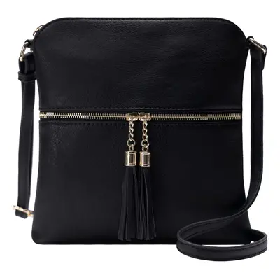 Solene Womens Lightweight Medium Crossbody Purse with Tassel Perfect