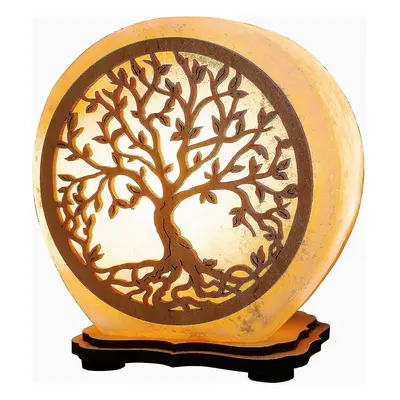 Salt Lamp Tree Of Life H 10cm, 800g - Pure Natural Rock Salt Unique Night Light Lamp - - Holiday