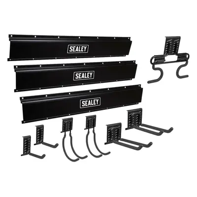 Multipurpose Wall Mounted Storage Hook Set - Garage Ladder Garden Tools Bracket