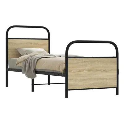 vidaXL Bed Frame Without Mattress 80x200 cm Sonoma Oak Engineered Wood