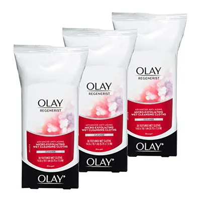 Olay Regenerist Micro-Exfoliating Wet Cleansing Cloths Count (Pack