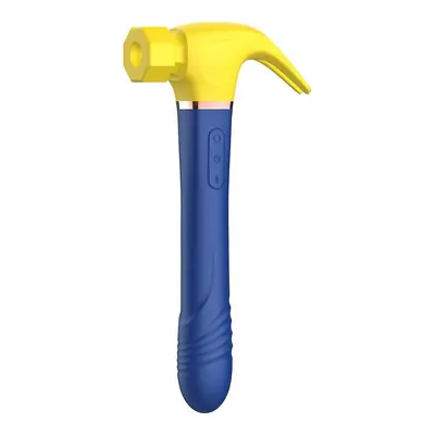 (Yellow Blue) Color Hammer-shape Vibrating Tool Women Erotic Product Electric Stimulator Stick F