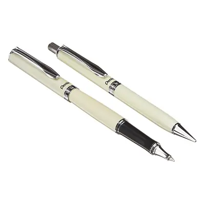 Pentel Libretto Roller Gel Pen and Pencil Set with Gift Box Pen 0.7mm and Pencil 0.5mm Cream Bar