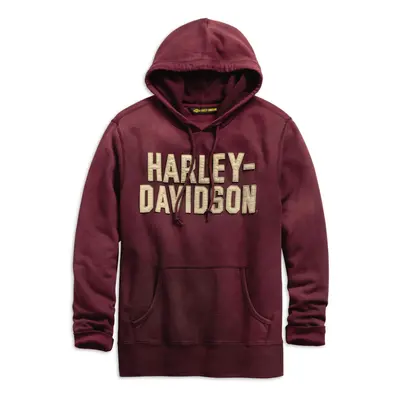 HARLEY-DAVIDSON Men's Felt Lettering Pullover Hoodie - 99180-19VM (2X