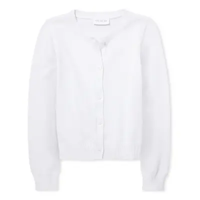 The Children's Place girls School Uniform Cardigan Sweater White Sma