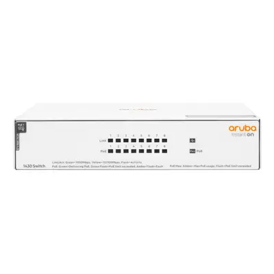 HPE Aruba Networking Aruba Instant On 8G Class4 PoE 64W Unmanaged L2 Gigabit Ethernet (10/100/10