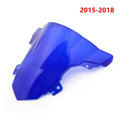 (Blue 15-18) Areyourshop Windshield WindScreen Double Bubble For BMW S1000RR