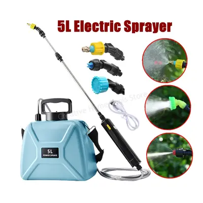 (Sprayer sky blue) 5L Electric Sprayer Rechargeable Lithium Battery Garden Sprayer Agricultural 