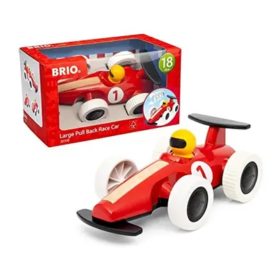 BRIO Infant & Toddler Large Pull Back F1 Vehicle Race Car for Kids Age Months Up - Toddler Toys 