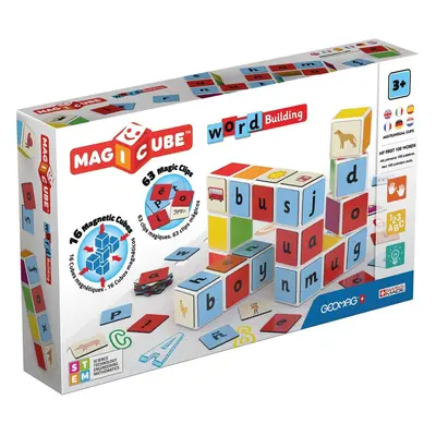 Geomag Magicube Word Building cubes + clips