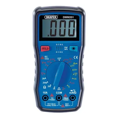 Manual-Ranging Digital Multimeter, x Test Leads, x Temp Probe