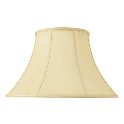 20" Inch Luxury Bowed Tapered Lamp Shade Traditional Honey Silk Fabric & White