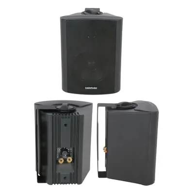 QUALITY 4" 70W Black Background HiFi Speaker *100V & 8ohm* Wall Mount Bookshelf