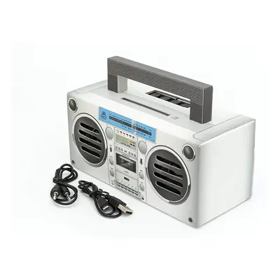 GPO BRONX Mini Bluetooth Speaker. Compact Retro Portable Speaker with Rechargeable Battery, USB 