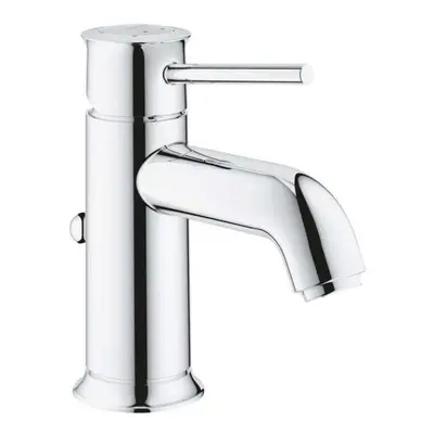 GROHE Start Classic Basin Mixer, S-Size, Water-Saving, with Pop-Up Waste Set, Metal Lever, Chrom