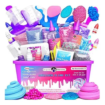 Original Stationery Unicorn Slime Kit Supplies Stuff for Girls Making Slime [Everything in One B