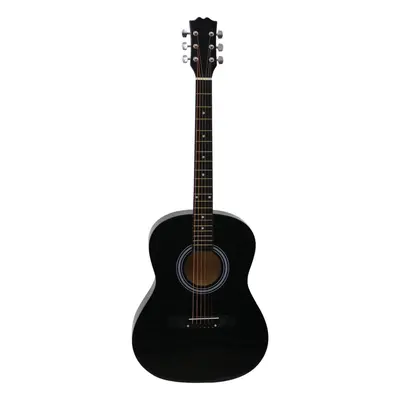 Oypla Black 39" Full Size 4/4 String Steel Strung Acoustic Guitar