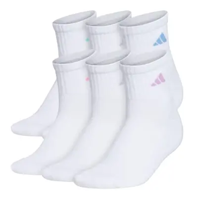 adidas Womens Athletic cushioned Quarter Socks with Arch compression (