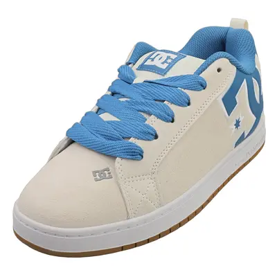 (10) DC Shoes Court Graffik Mens Skate Trainers in Off White Grey