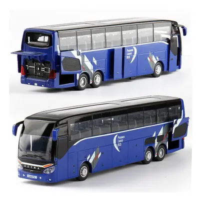 (D) 1:32 High Quality Alloy Business Bus Model Metal Diecasts Simulation Luxury Double Sightseei