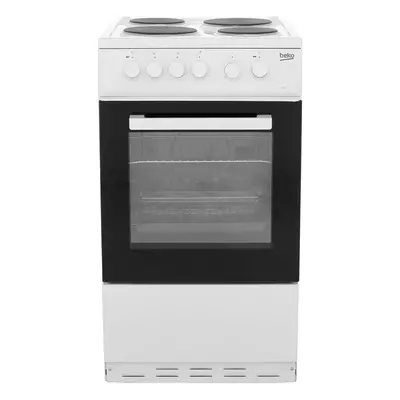 Beko KS530W Free Standing A Electric Cooker with Solid Plate Hob 50cm White New