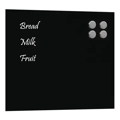 (black, x cm) vidaXL Wall-mounted Magnetic Board Black 100x60 cm Tempered Glass