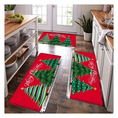 (160*200cm) 1pcs Anti Fatigue Kitchen Rug Festive Christmas Waterproof Non-slip Thick Cushioned 