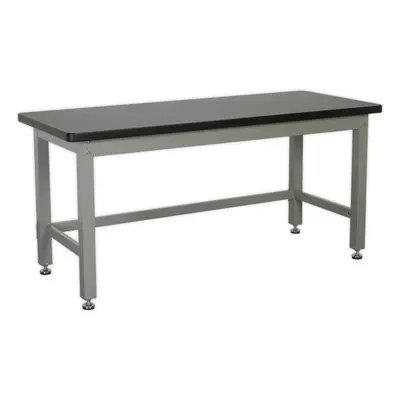 Steel Industrial Workbench - 1800mm x 750mm Laminate Worktop - Adjustable Feet