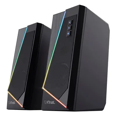 Trust Gaming GXT Zoxa 2.0 PC Speakers, W Peak Power, RGB Illuminated Speaker Set, USB Powered So