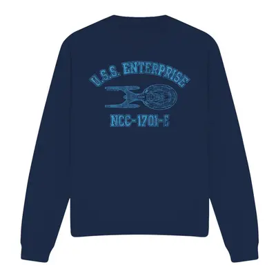 (XXL, Navy) Star Trek Unisex Adult Enterprise E Athletic Sweatshirt