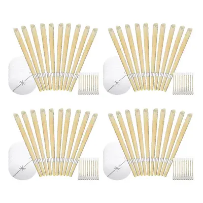 40 Pack Beeswax Ear Candles Wax Removal, Inches Natural Ear Wax Candles For Ear Candling Wax Rem