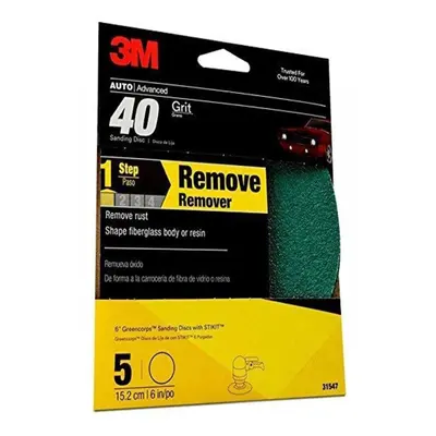 3M Green Corps Sanding Disc with Stikit Attachment in 40Grit Discs per Pack Packs per case