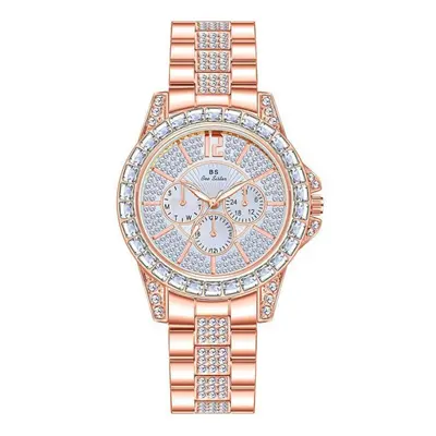 (rose gold, Without box) Bee Sister Bs Women Watches Quartz Diamond Luxury Watch Fashion Top Bra