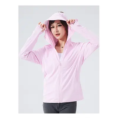 (Pink, M) Summer UPF 50+ UV Sun Protection Skin Coats Men Ultra-Light Sportswear Hooded Outwear 