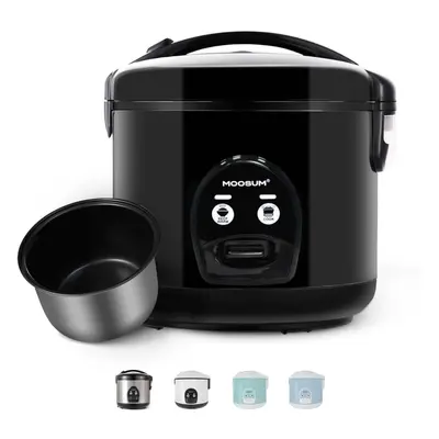 (10Cups-1.8L, Black-One touch) Rice Cooker, One-Touch Asian Japanese Sushi Rice, Cups Uncooked, 