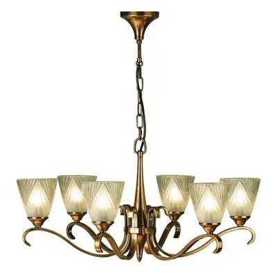 Luxury Hanging Ceiling Pendant Light Antique Brass Deco Glass Lamp Chandelier