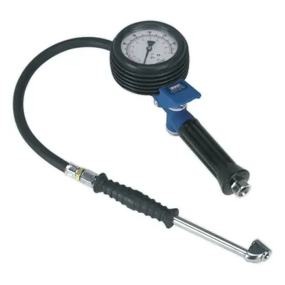 Tyre Inflator - Push-On Connector - 400mm Hose - 1/4" BSP - EXTRA LARGE GAUGE