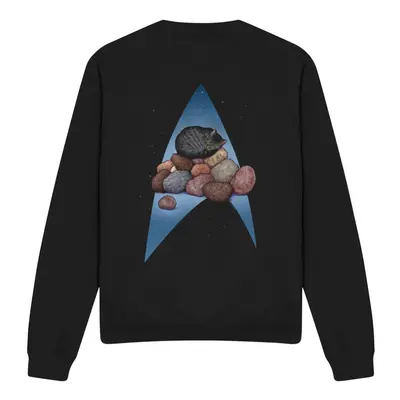 (S, Black) Star Trek Unisex Adult Five Year Nap Sweatshirt