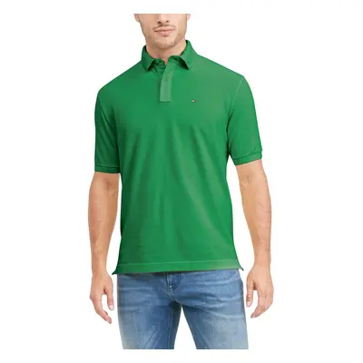 Tommy Hilfiger Men's Short Sleeve Polo Shirt in Custom Fit Fern Green