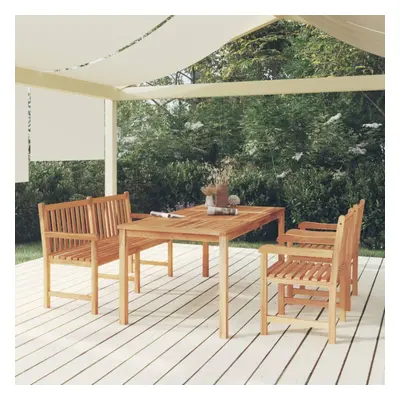 vidaXL Piece Garden Dining Set Solid Wood Teak