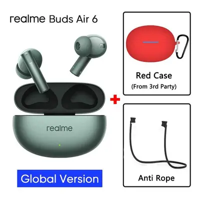 (Green GL n red) Global Version realme buds Air TWS Earphone Hi-Res LHDC 5.0 Active Noise