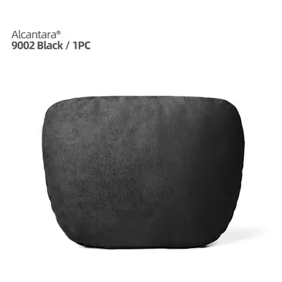 (Alcantara Black 1pc) Alcantara Car Headrest Neck Pillow Cushion Auto Interior Accessories For