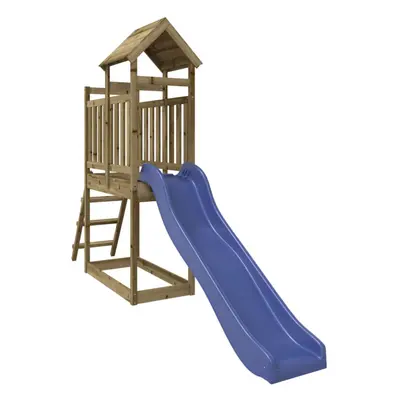 (solid impregnated pinewood) vidaXL Playhouse Outdoor Climbing Frame with Slide Ladder Solid Woo