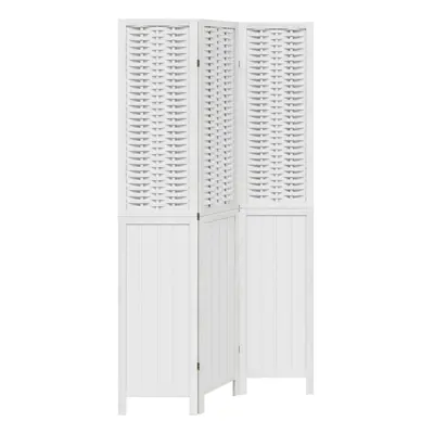 vidaXL Room Divider Panels Office Privacy Screen White Solid Wood Paulownia