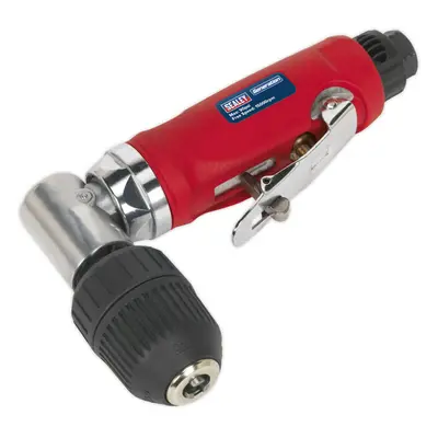 Air Operated Angle Drill - 10mm Keyless Chuck - Safety Trigger - 1/4" BSP Inlet