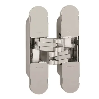 100 x 22mm Adjustable Medium Duty Concealed Hinge Polished Nickel Internal Door