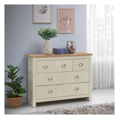 Lisbon Bedroom Chest of 3+4 Drawers Storage Furniture Cream