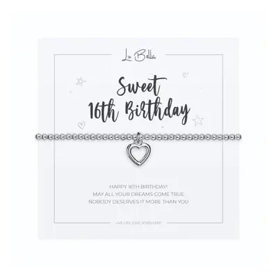 16th Birthday Celebration Charm Bracelet - Stackable Jewellery - Beautifully Designed Heart Brac