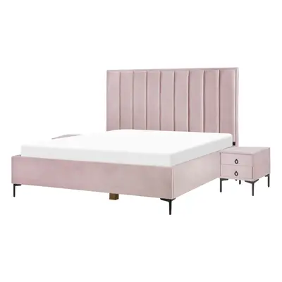 Bedroom Set Velvet SEZANNE x cm (EU Super King) Pink